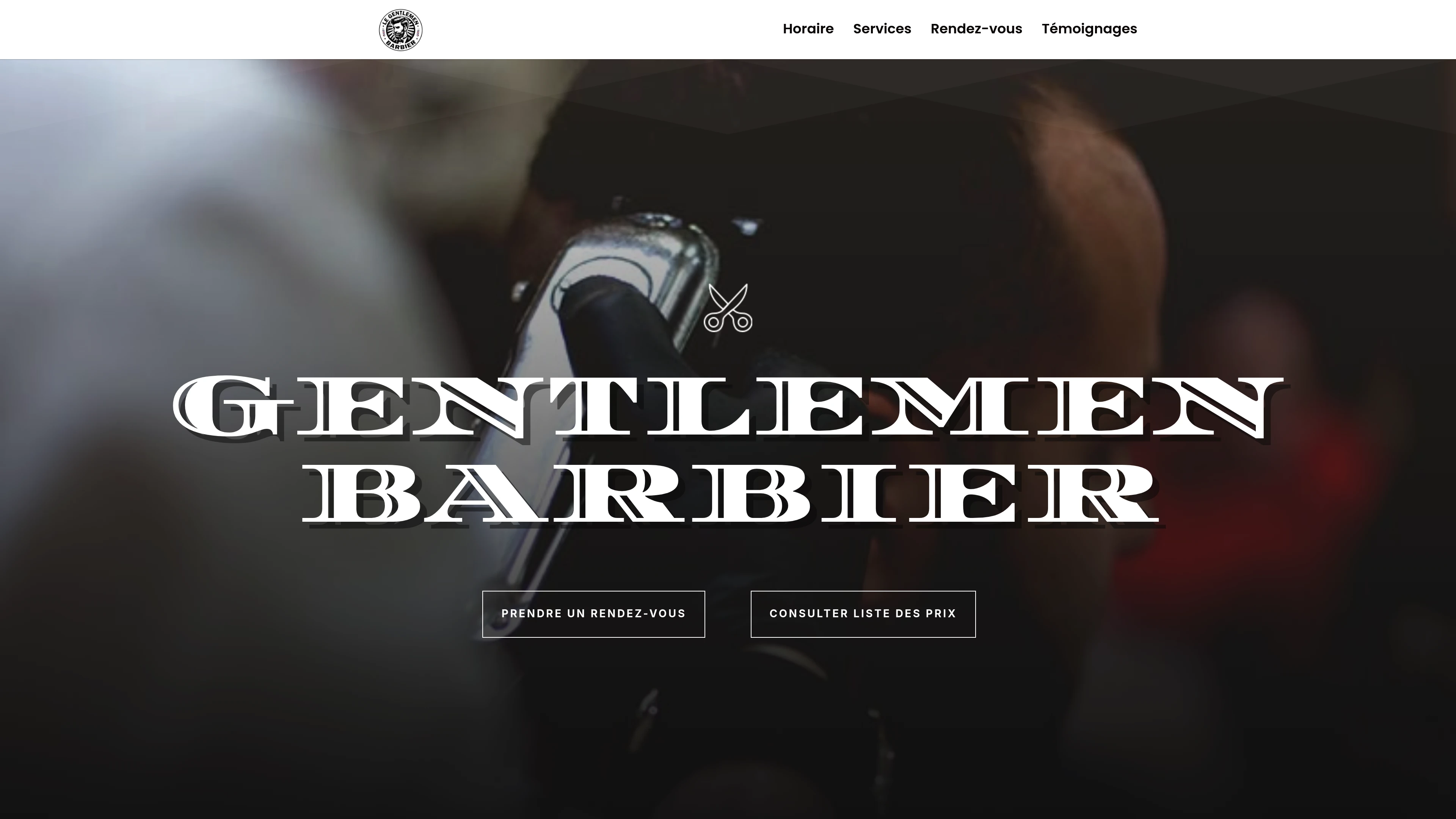 Gentlemen Barbier website or product screenshot